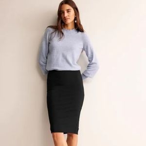 Boden Hampshire Ponte Skirt Black